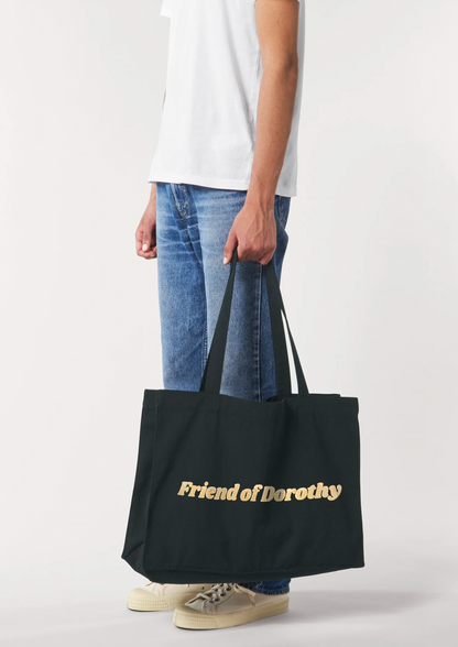 Friend Of Dorothy Tote, Black & Gold