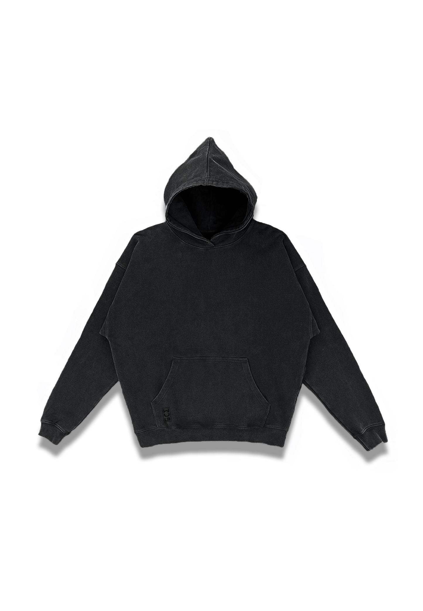 63°109 Extra Heavy Hoodie, Black Acid