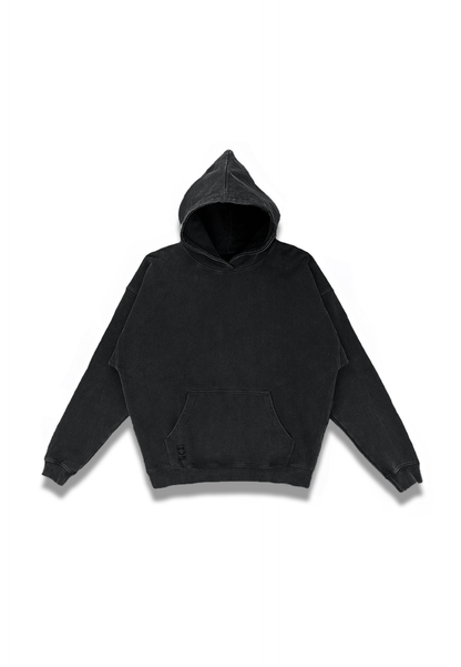 63°109 Extra Heavy Hoodie, Black Acid