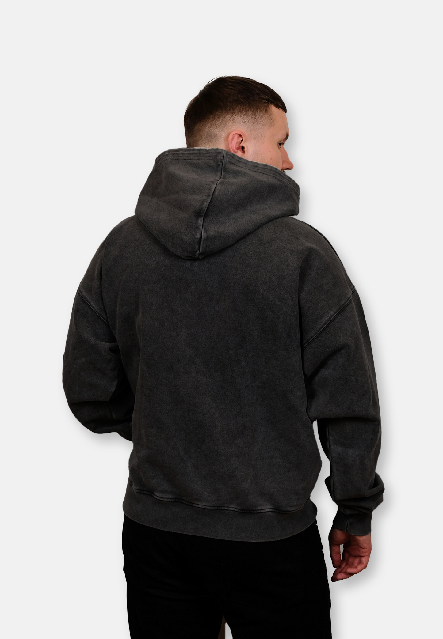 63°109 Extra Heavy Hoodie, Black Acid