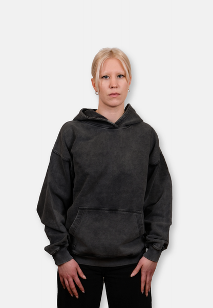 63°109 Extra Heavy Hoodie, Black Acid