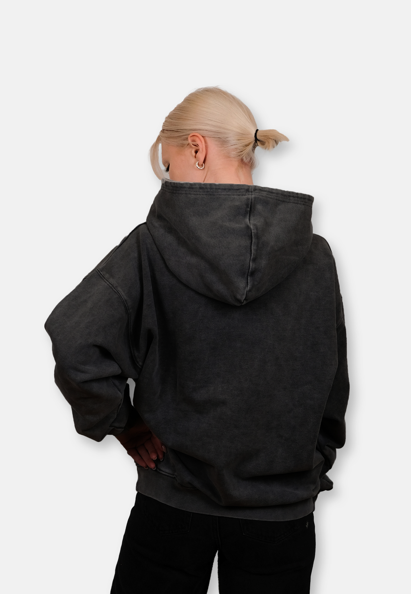 63°109 Extra Heavy Hoodie, Black Acid