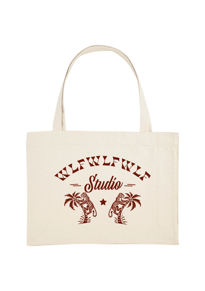 Tiki Tiger Big Tote, Natural White