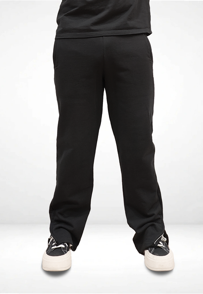 65°120 Zip Straight Joggers, Black Reflector