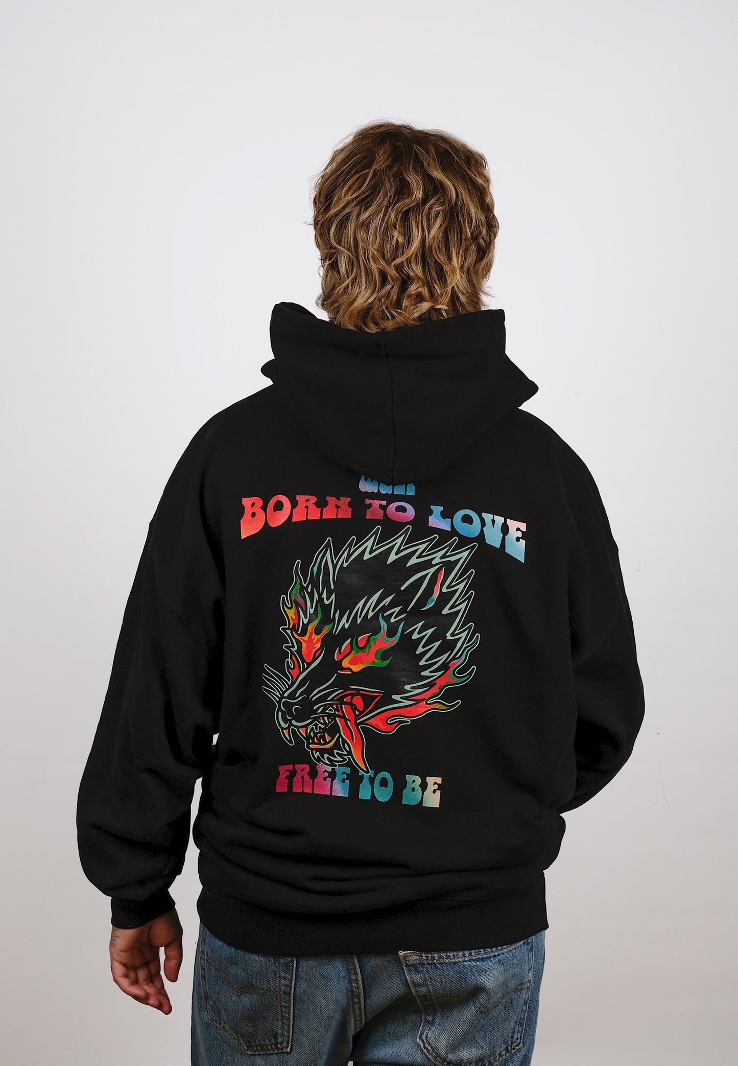 63°110 Born To Love Hoodie, Black